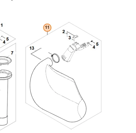 STIHL SA02 700 9702 - Catcher bag - SHA 56 (Vacuum attachment)