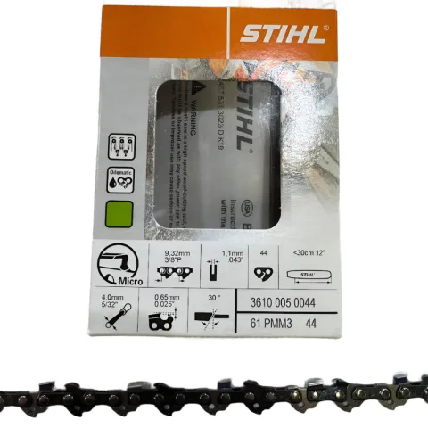 STIHL 12 Inch Chain 61 PMM3 44 OEM – 3610 005 0044 – 3/8" Picco .043 Gauge