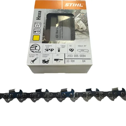 STIHL 25 Inch Chain 33 RH 84 Rapid Hexa OEM – 3133 005 0084 – 3/8" Pitch .050 Gauge