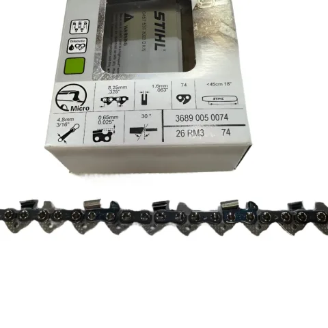 STIHL 3689 005 0074 OEM Chainsaw Chain | 26RM3 18" .325 .063 74DL