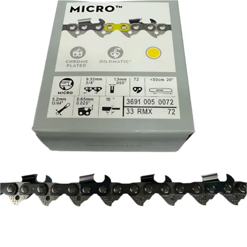 STIHL 3691-005-0072 OEM 33 RMX Ripping Saw Chain – 3/8" .050, 72 Drive Links