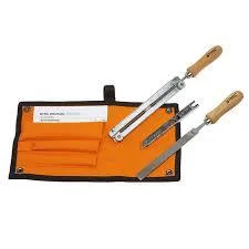 STIHL .404″ Chainsaw Chain Sharpening Kit – 7/32″ File | 5605 007 1030 | File Guide, Depth Gauge, Flat & Round Files, Tool Pouch